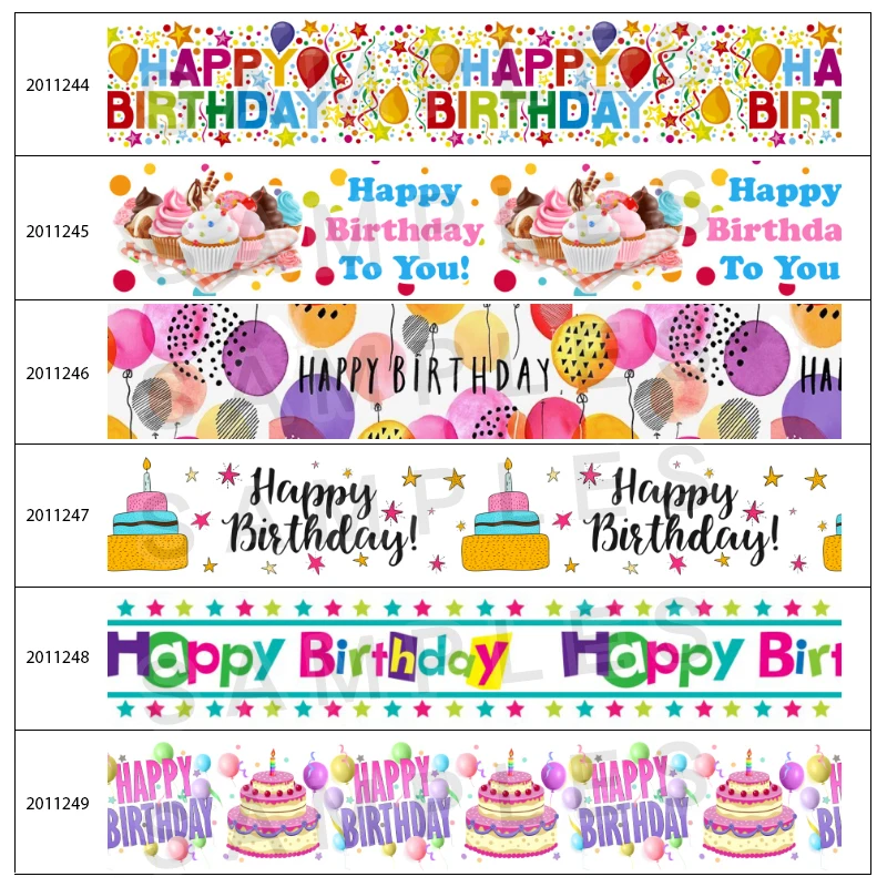 

10M/Roll Celebrate happy birthday prints Grosgrain / Satin Ribbon for DIY Crafts birthday Party Decoration Gift Packaging