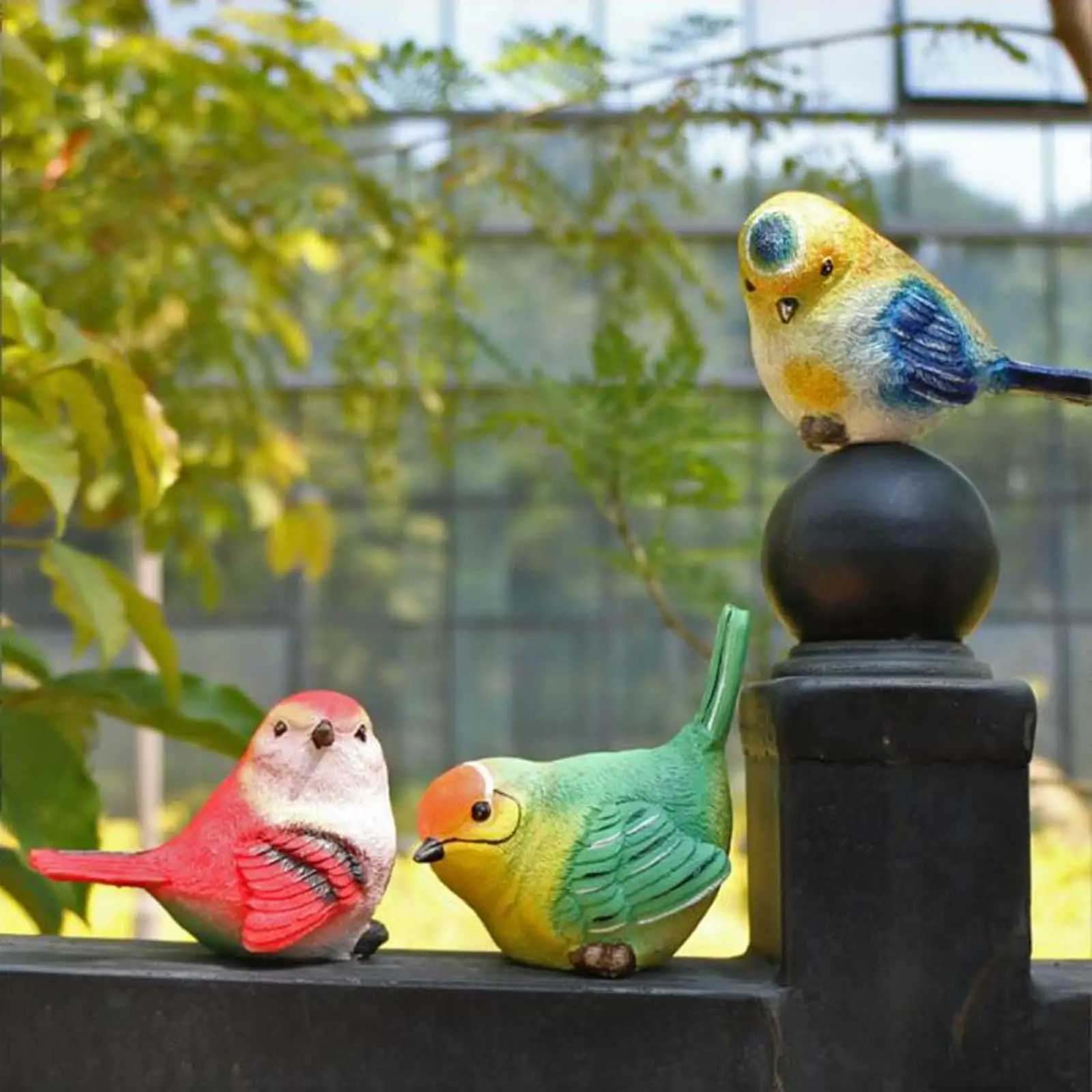 

Simulation Bird Figurines Funny Art Decor Simulated Bird Garden Bird Decoration Birds Sculpture for Garden Office Lawn Outdoor