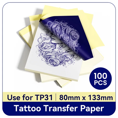 Трафаретная бумага для татуировки Zodzi 80x133 мм 100 шт.