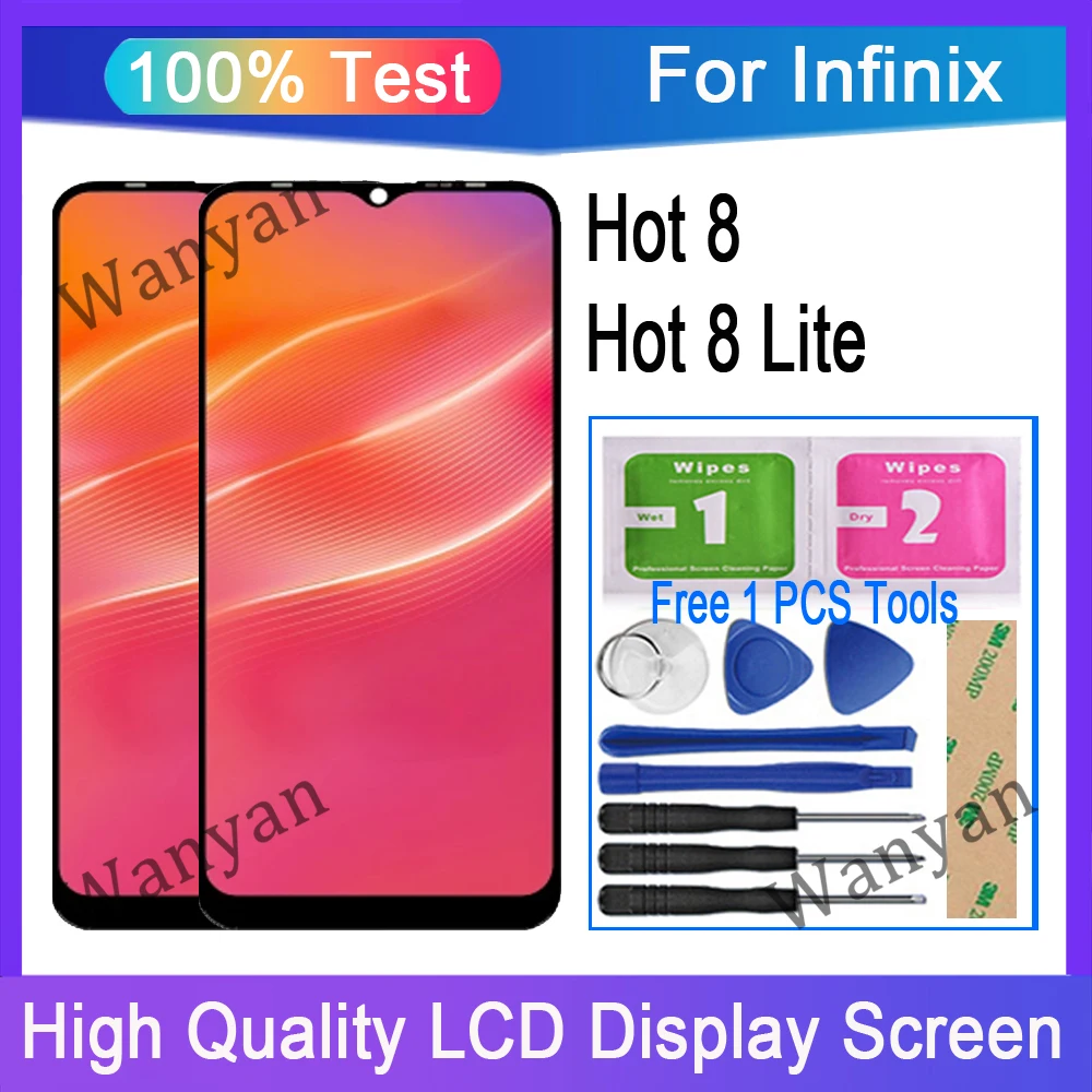 ЖК-дисплей для Infinix Hot 8 X650C X650B X650D, дисплей с сенсорным экраном и дигитайзером для Infinix Hot 8 Lite X650, сменный ЖК-дисплей, оригинал