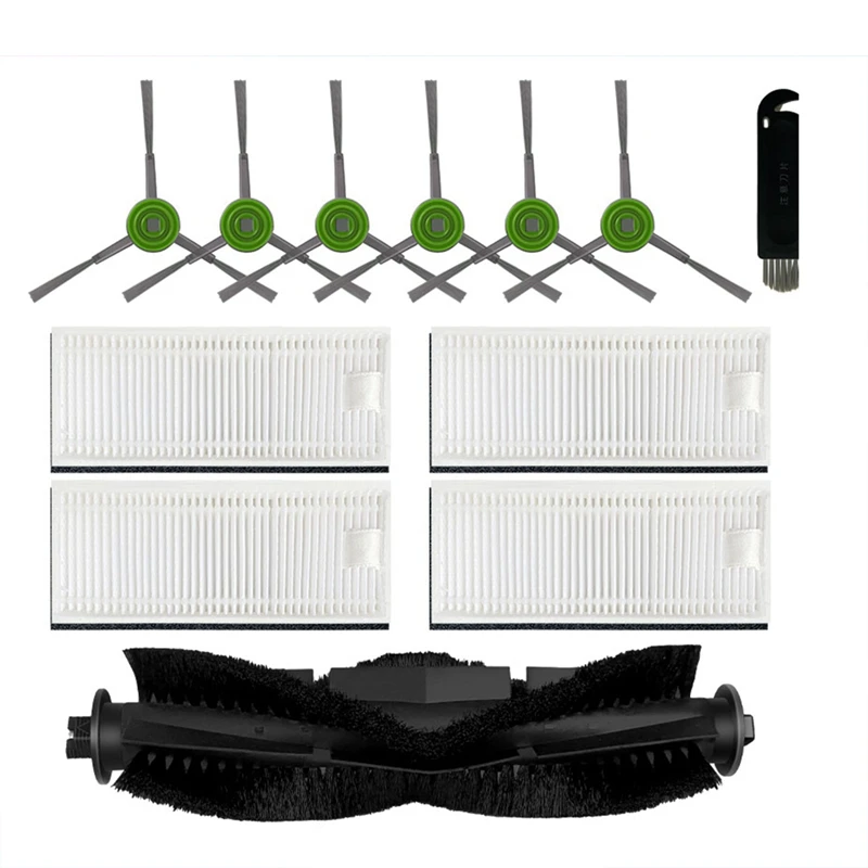 

12 Pcs Main Brush Side Brush HEPA Filter Replacement for Thamtu G11 Robot Vacuum Cleaner Cleaning Accessories