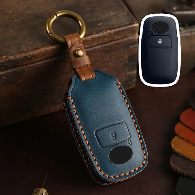 Кожаные чехлы для автомобильных ключей ручной работы для Daihatsu Rocky Knives Toyota Raize 2020 2 3 кнопочный умный чехол