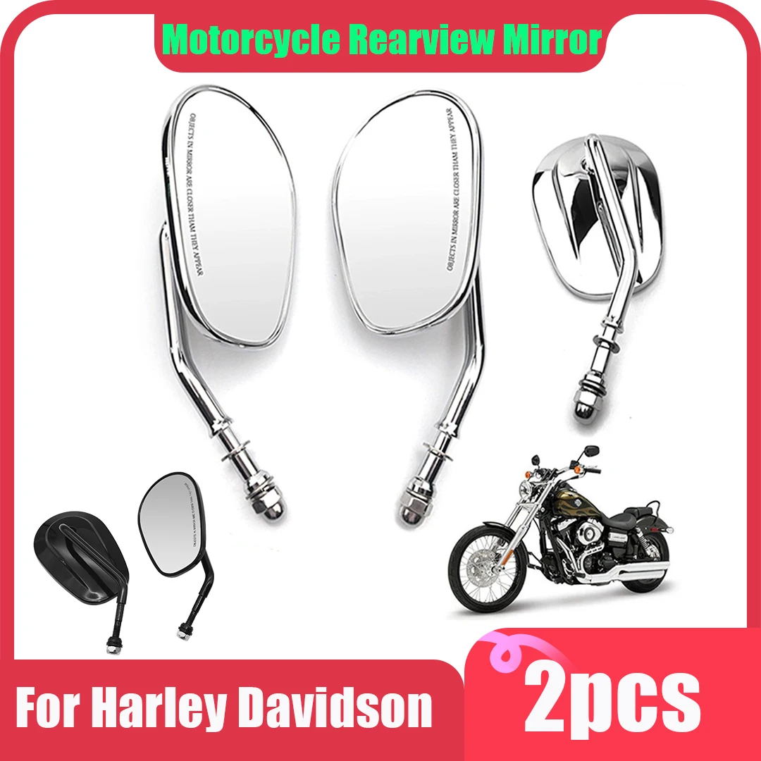 

2Pcs/Pair Motorcycle Rearview Side Mirror For Harley Davidson Dyna Sportster Softail Touring Electra Glide Ultra Street Glide