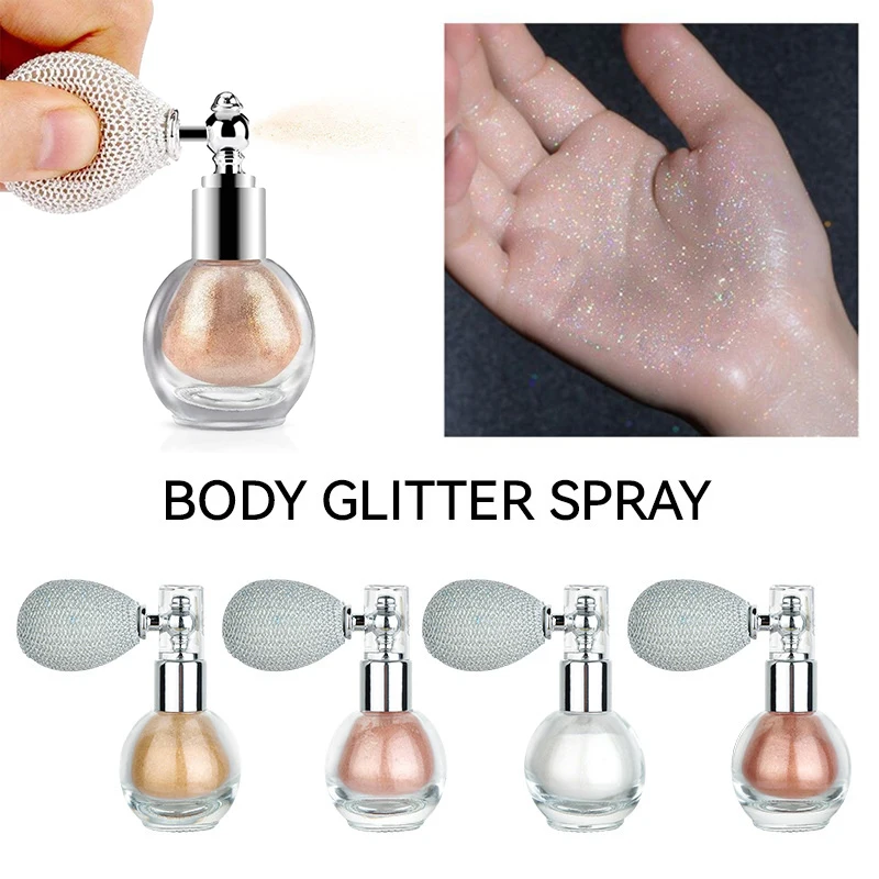 Powder Spray 4 Colors High Gloss Glitter Powder Spray Shimme