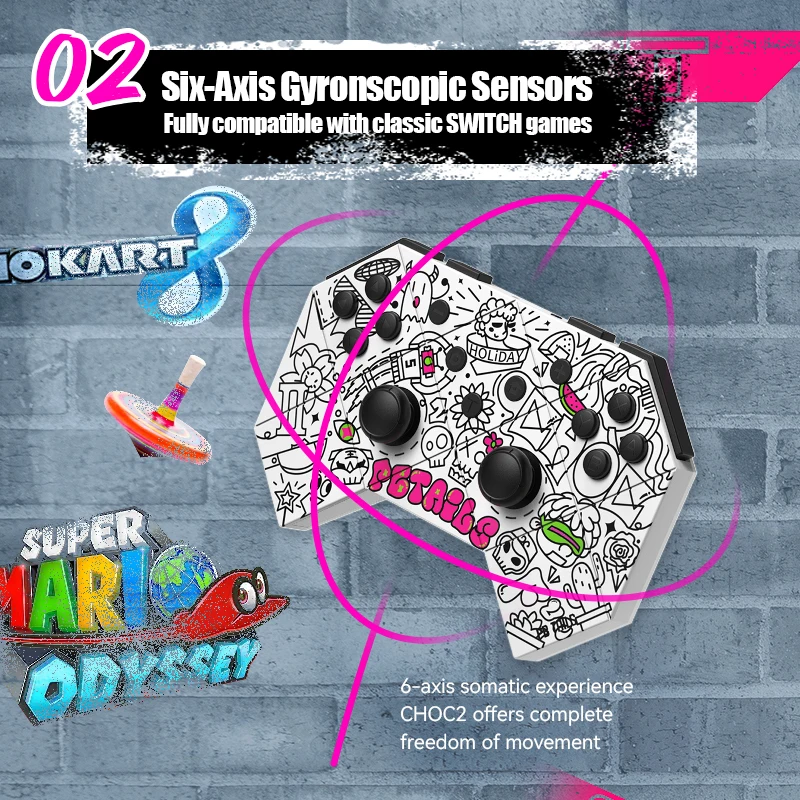 Игровой контроллер PB TAILS для switch PC Steam IOS Android PBTAILS игровые контроллеры Bluetooth Shock 2 0 MR.