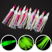 10pcs 5610cm luminous octopus squid skirts lure saltwater fish soft lures jig tackle artificial bait fishing tackle accessory