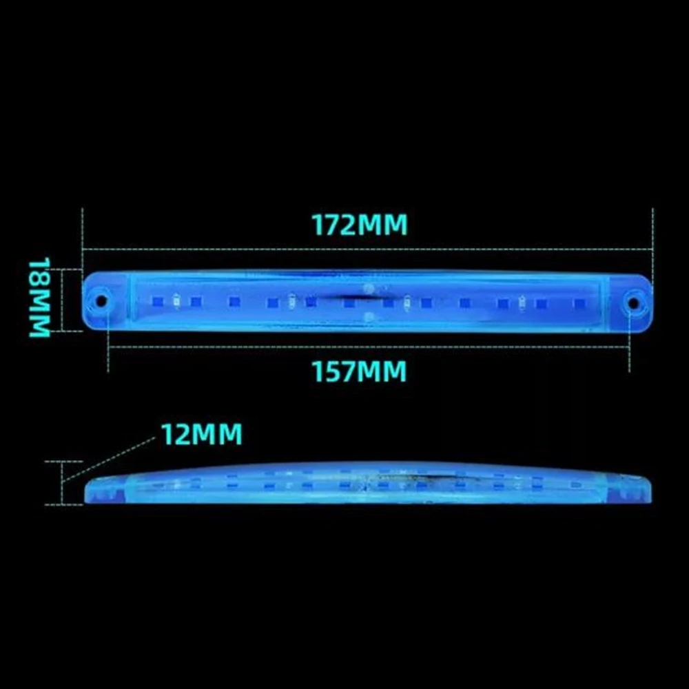 10PCS Судовые огни 12V 24V Водонепроницаемые палубы от Transom Cockpit Light Yacht Fishing Saiboat Blue