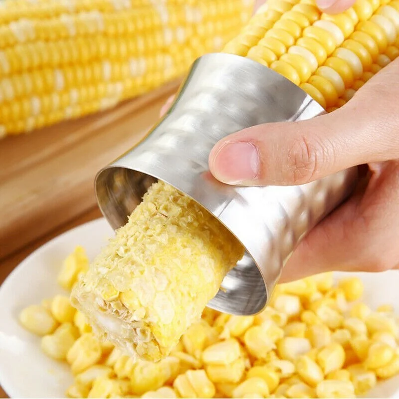 

Stainless Steel Corn Stripper Peeler Cob Cutter Thresher Corn Stripper Fruit Vegetable Tools Cob Remover Kitchen Cooking Gadgets