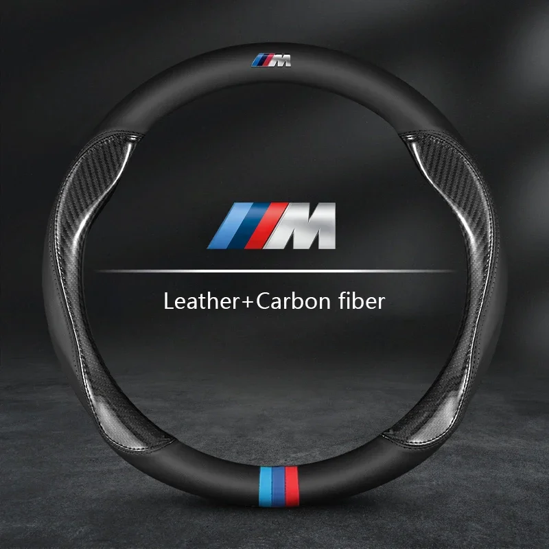 

Чехол на руль автомобиля BMW M X1 X3 X5 X6 G20 G30 E39 E46 E87 E90 E92 F10 F15 F30, аксессуары из замши из углеродного волокна