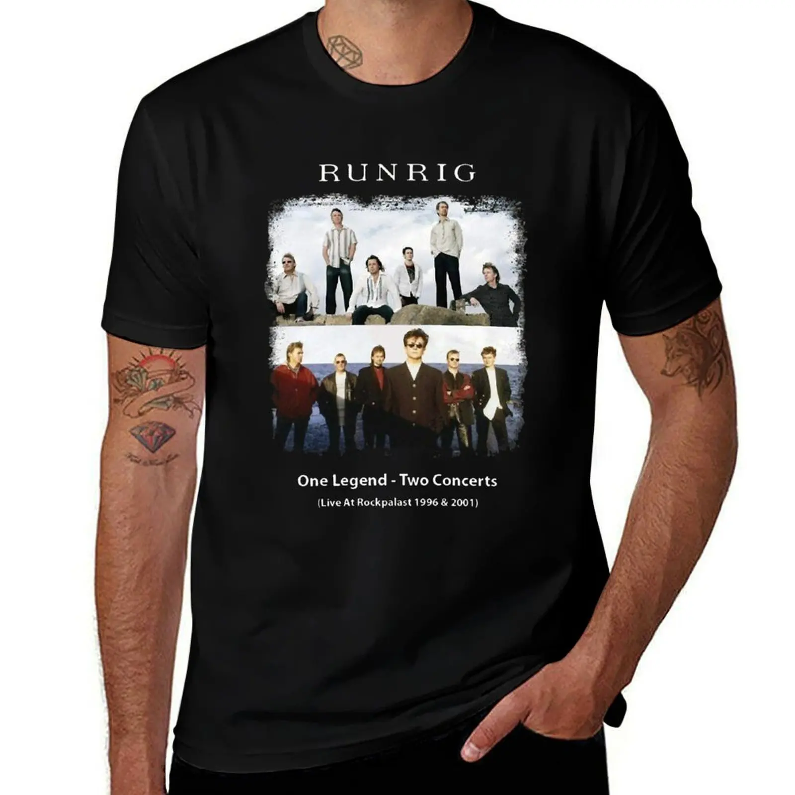 Фото Футболка Runrig Lengend с модным принтом, повседневная, с коротким рукавом. №1
