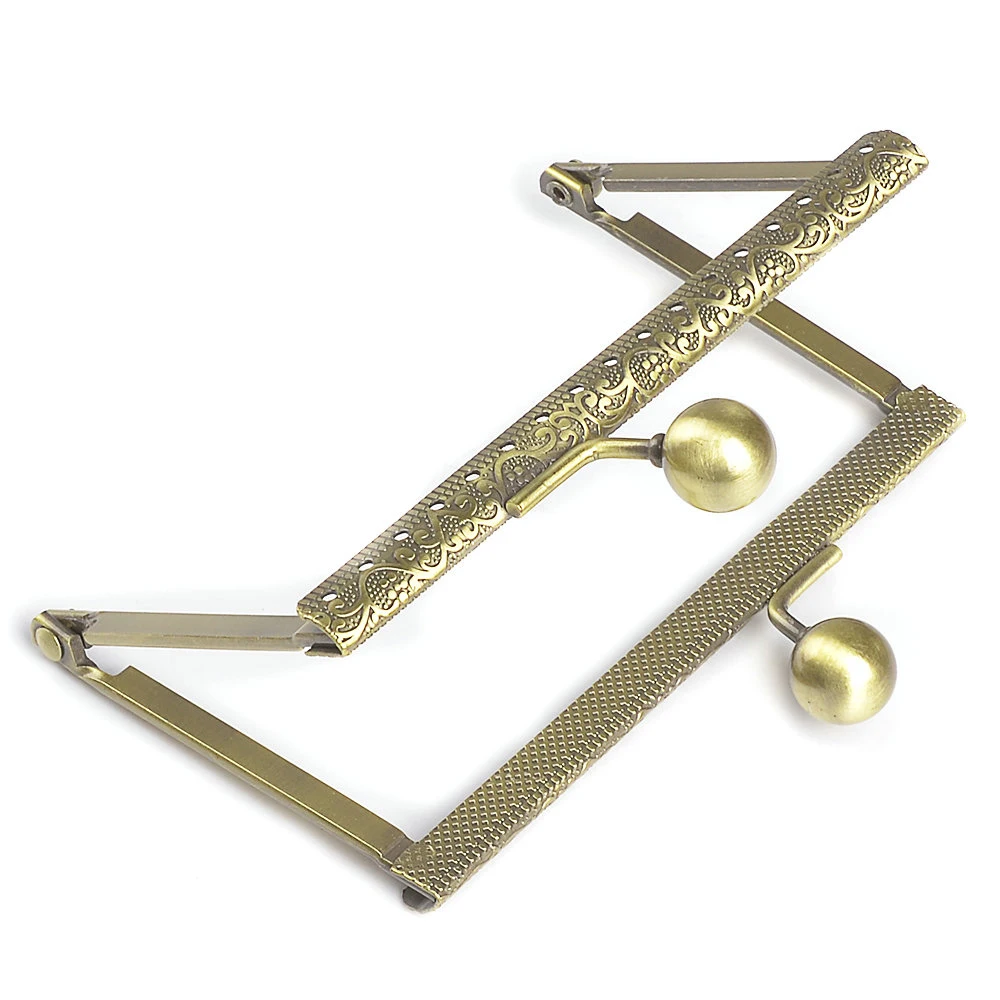 10pcs Lot 10.5cm Metal Purse Frame Handle for Clutch Bag Handbag Accessories Making Kiss Clasp Lock Antique Bronze Bags Hardware