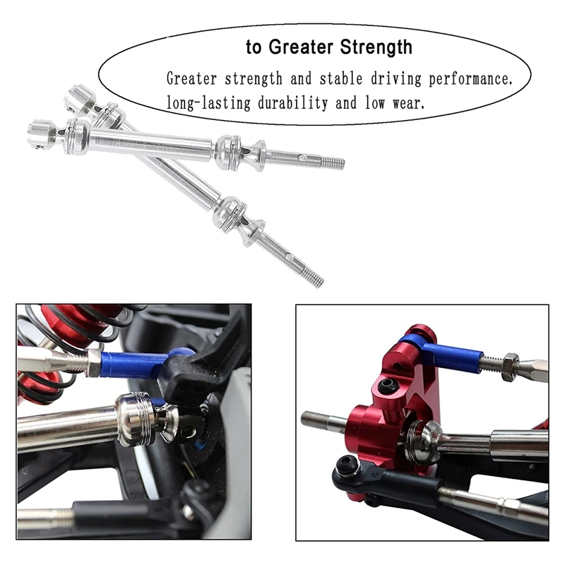 2 шт. приводной вал CVD для 1/10 Hoss VXL 2WD/Rustler 4X 4 2WD/Slash Platinum/Ultimate/VXL 2WD/Stampede (задний)