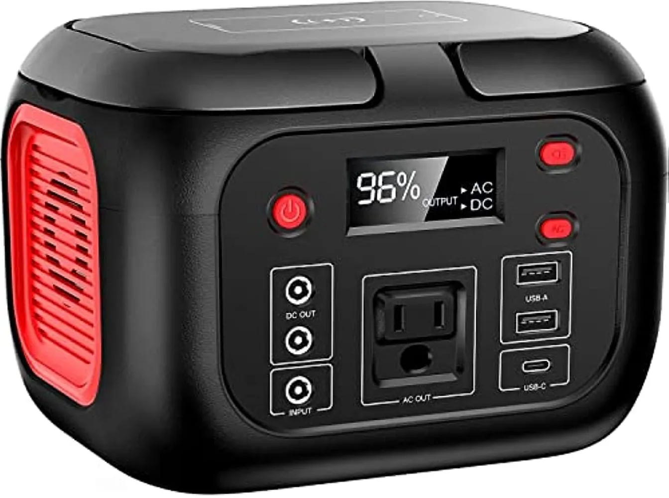 

SinKeu Portable Power Bank with AC Outlet 155Wh, 110V/200W Power Station with Fast Wireless Charger, 7 Outputs Backup Lithium