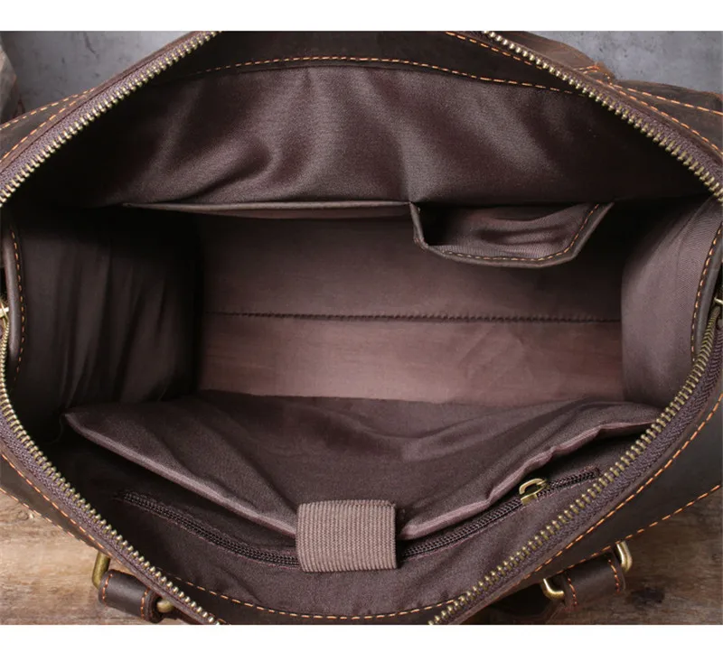 PNDME vintage crazy horse cowhide men's briefcase outdoor travel work multifunctional handbag designer genuine leather backpack