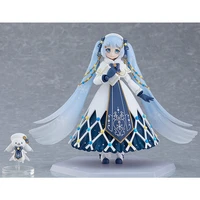 in stock original anime max factory hatsune miku figmaex 064 vocaloid 14 5cm pvc glowing snow ver figurine model toys