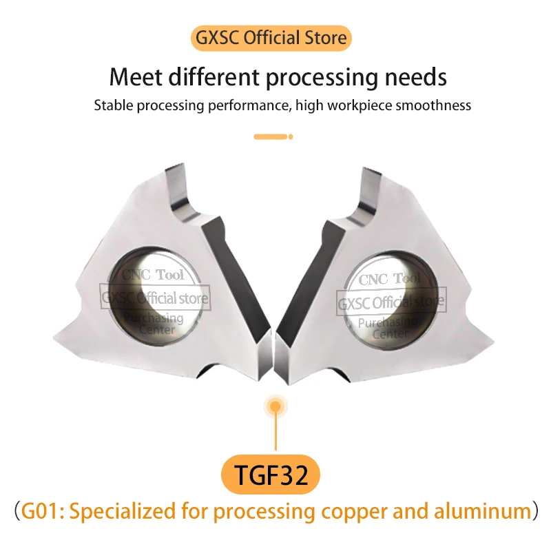 Фото TGF32R050 TGF32R100 TGF32R200 TGF32R300 Высококачественный алюминиевый б/у из твердого сплава, отрезанная карта, пружинное лезвие для обработки канавок №2