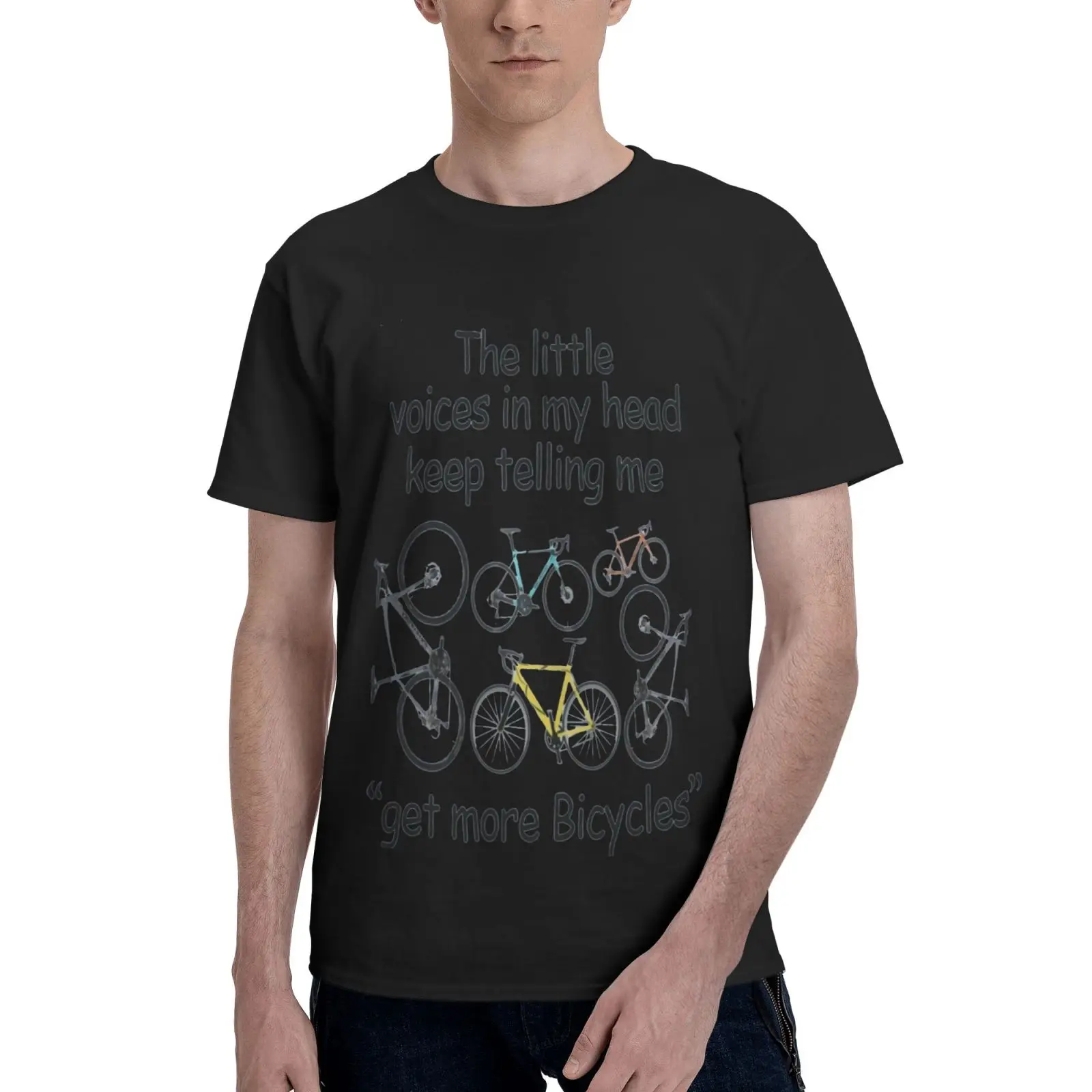 

Футболка мужская с надписью «The Little Voice In My Head», винтажная тенниска для пар, одежда для мужчин и женщин