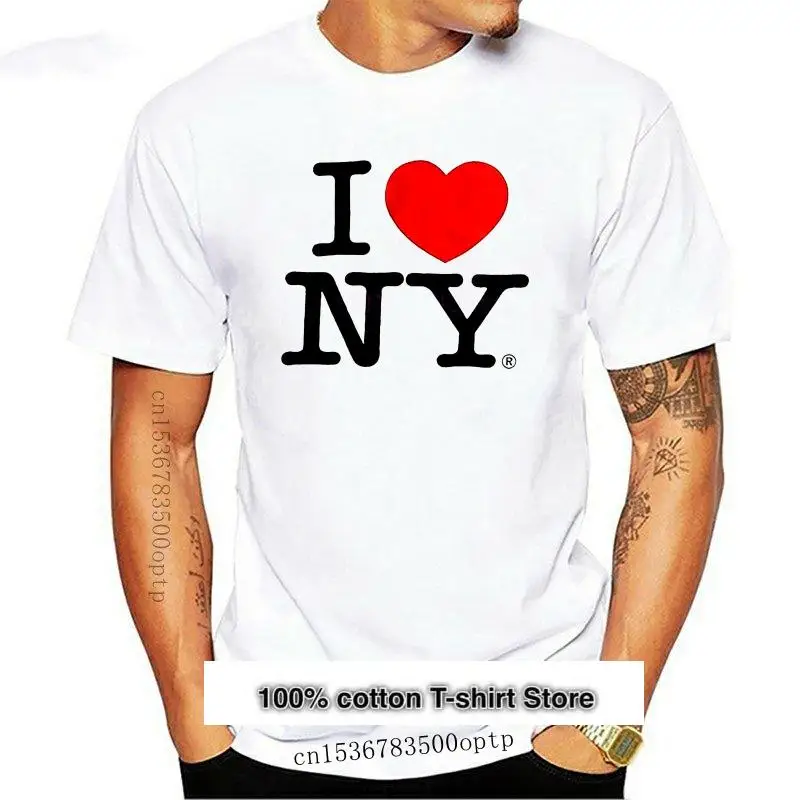 

Camiseta blanca de manga corta para hombre, camisa con estampado de corazón, Ny, 2021, nueva, envío gratis