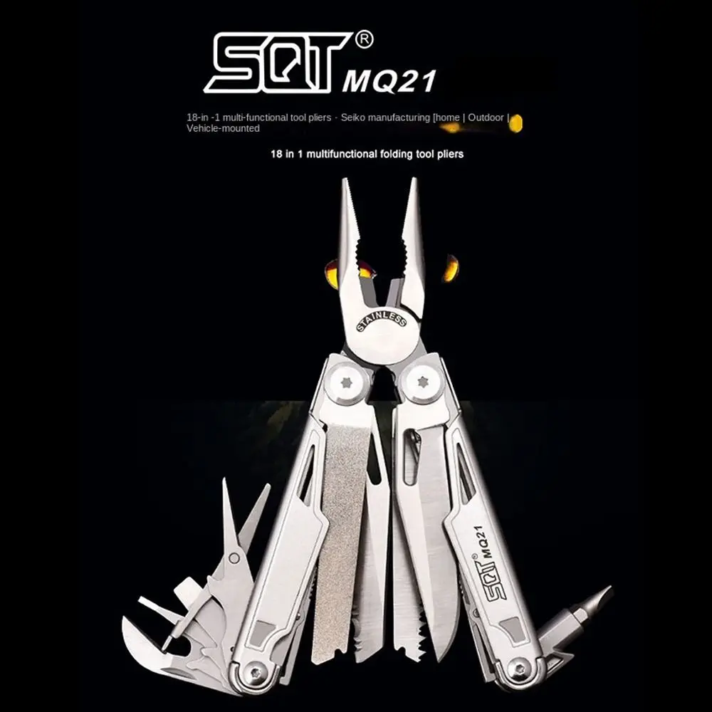 

Camping Safety Locking Multitool Pliers Outdoor tool Screwdriver Multitool Snowflake multi tool Pocket knife