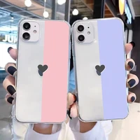 heart cute love phone cases for iphone 12 11 pro max 6s 7 8 plus xs max 12 13 mini x xr se 2020 trend transparent