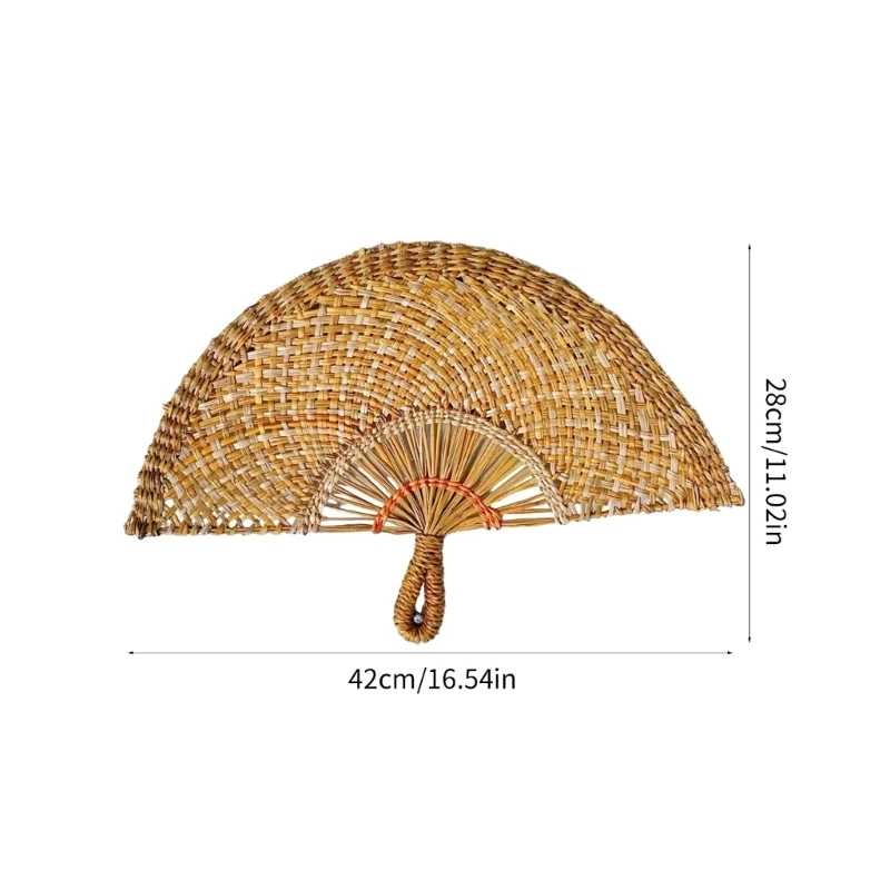 Натуральный соломенный вентилятор ручной работы для летнего охлаждающего