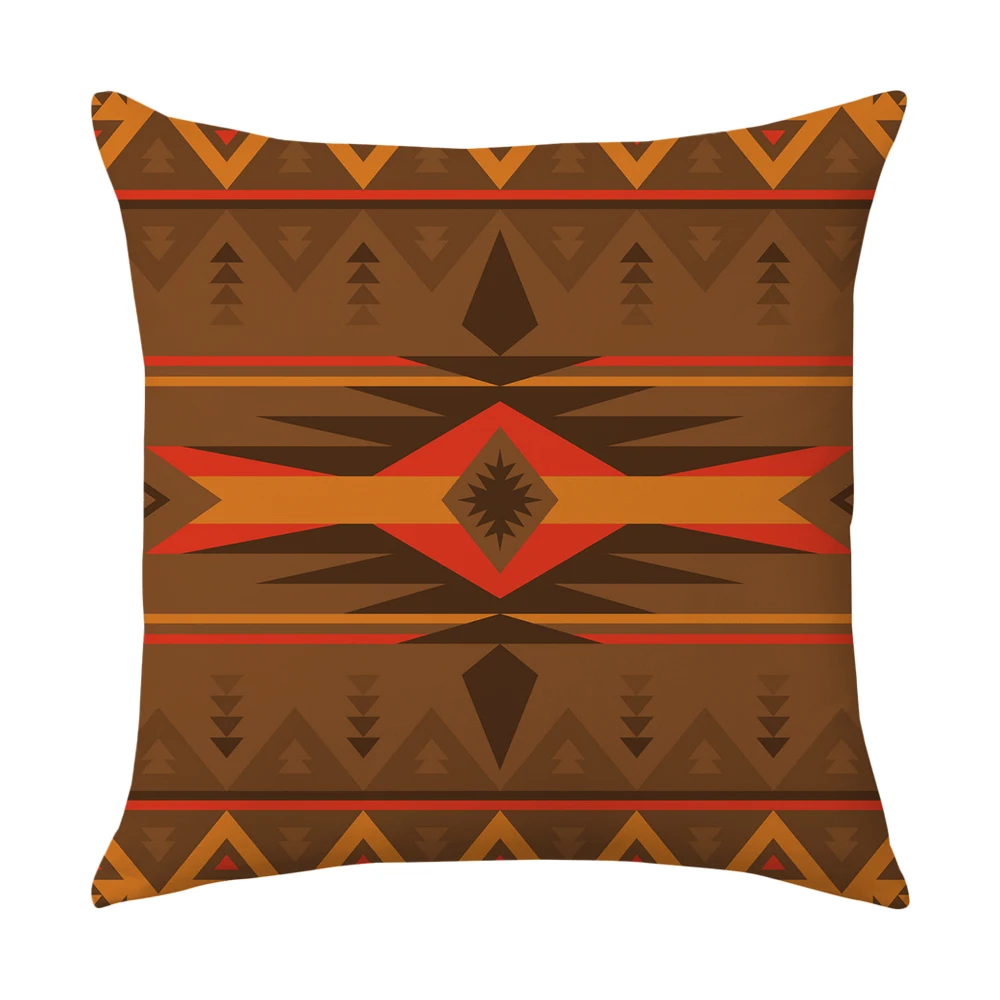 

Retro Ethnic Geometric Cushion Cover Aztec Print Southwestern Tribal Pillow Case Home Decorative Sofa Throw Pillow Cover 45x45cm