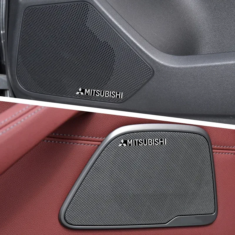 3D Metal Aluminum Audio Decorate Emblem Stickers Universal For Mitsubishi Lancer Outlander 9 Eclipse Pajero Car Goods