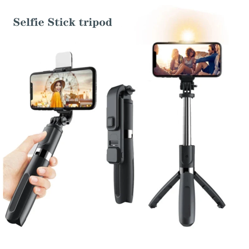 

Wireless Bluetooth Handheld Gimbal Stabilizer Mobile Phone Portable Selfie Stick tripod with fill light shutter for IOS Android