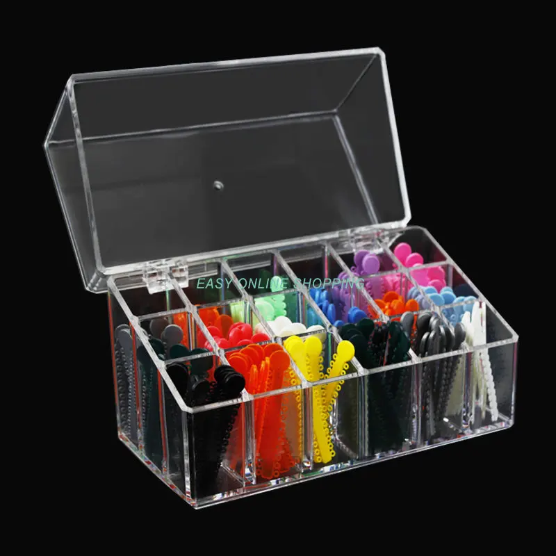 

1pcs Dental Ligature Tie Case 18 Holes Arcylic Orthodontic ligature tie placer Organizer for Dental