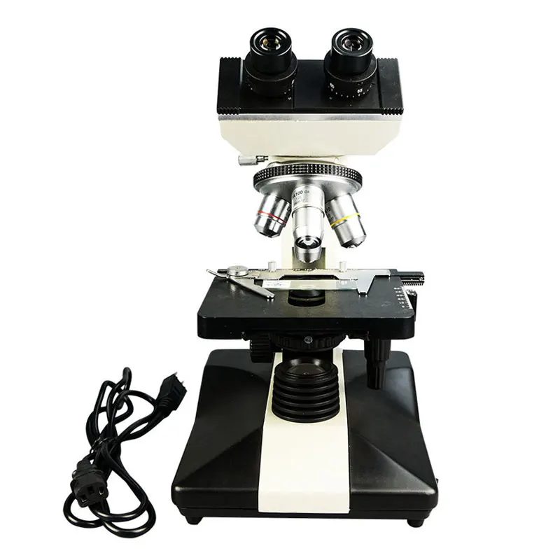 

40X-1600X Binocular Biological Microscope 360 Degree Rotatable Sliding Head Double Halogen Lamp Illumination