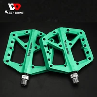 west biking ultralight seal bearings bicycle bike pedals cycling nylon road mtb pedals flat platform bicycle parts accessories