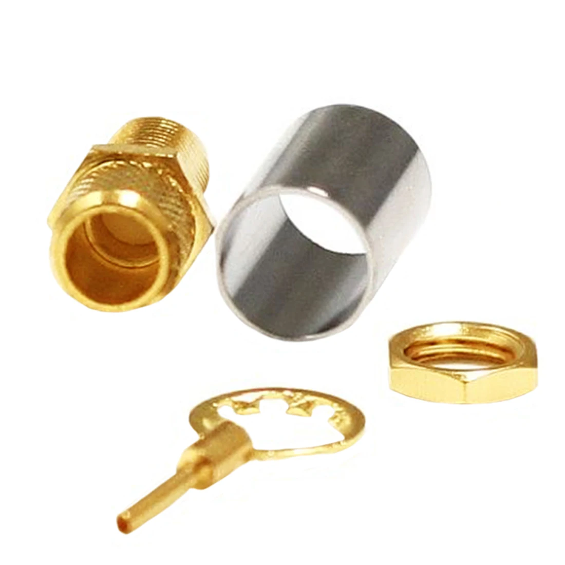 

1pc SMA Female Jack RF Coax Connector crimp for LMR300 Straight Goldplated New Wholesale