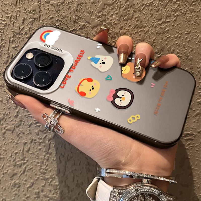 Cartoon Hat Cat Dog Case for Xiaomi Redmi Note 13 12 11 Pro Plus 4G 5G 12S 11S 10S 10 9 9S 8 12C 13C A3 Plating Matte Hard Cover