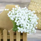Искусственные цветы белая Гипсофила, пластиковая Гипсофила для рукоделия, цветочный венок для свадебной вечеринки, декор стола, искусственные цветы