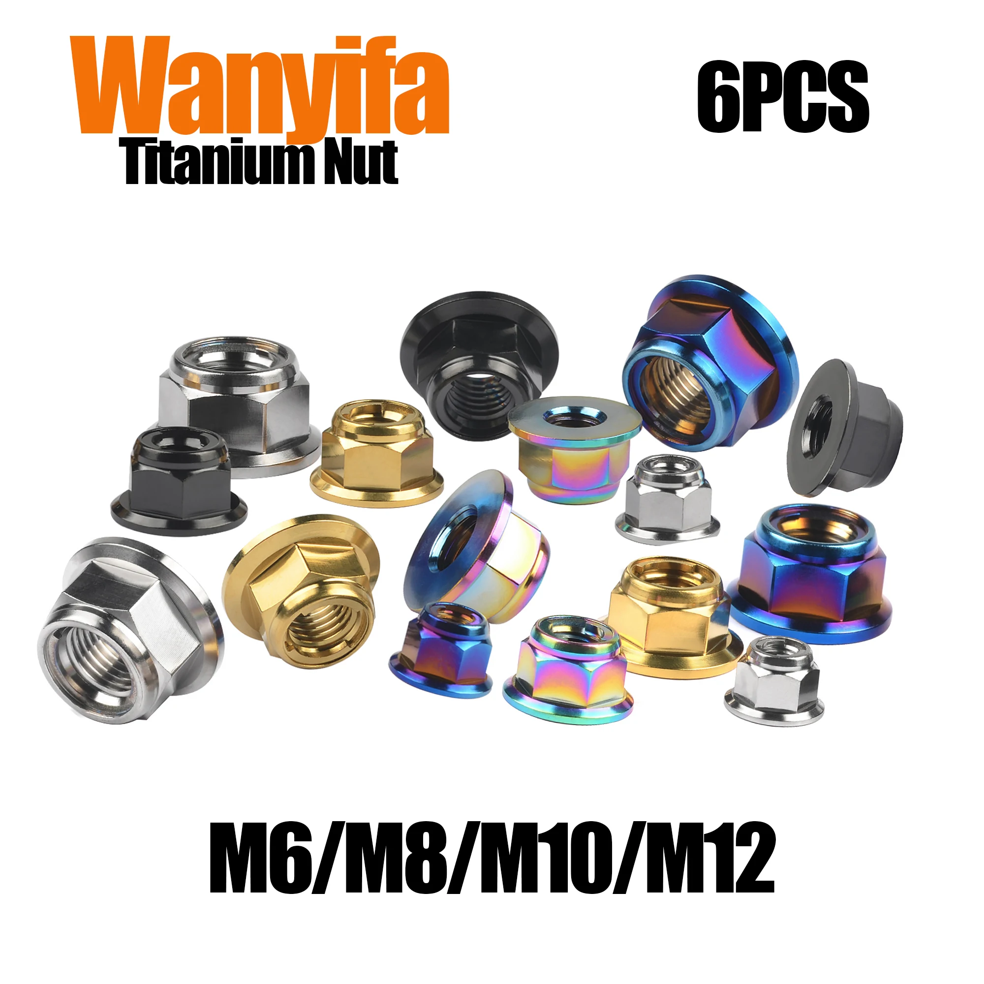

Титановый "Wanyifa" Nut M6/M8/M10/M12 шестигранный фланцевый Болт Cap для мотоциклетных аксессуаров
