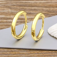 aibef new fashion geometric round hollow gold plated metal earrings womens creative simple design jewelry party gifts wholesale