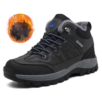 brand winter mens boots warm mens snow boots high quality leather waterproof men sneakers outdoor men hiking boots work shoes