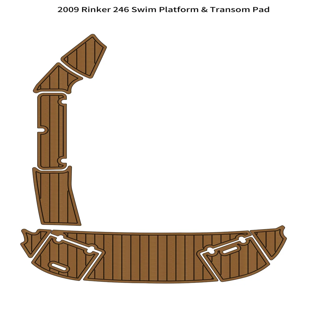 2009 Rinker 246 Swim Platform Step Pad Boat EVA Foam Faux Teak Deck Floor Mat SeaDek MarineMat Gatorstep Style Самоклеящийся ZA