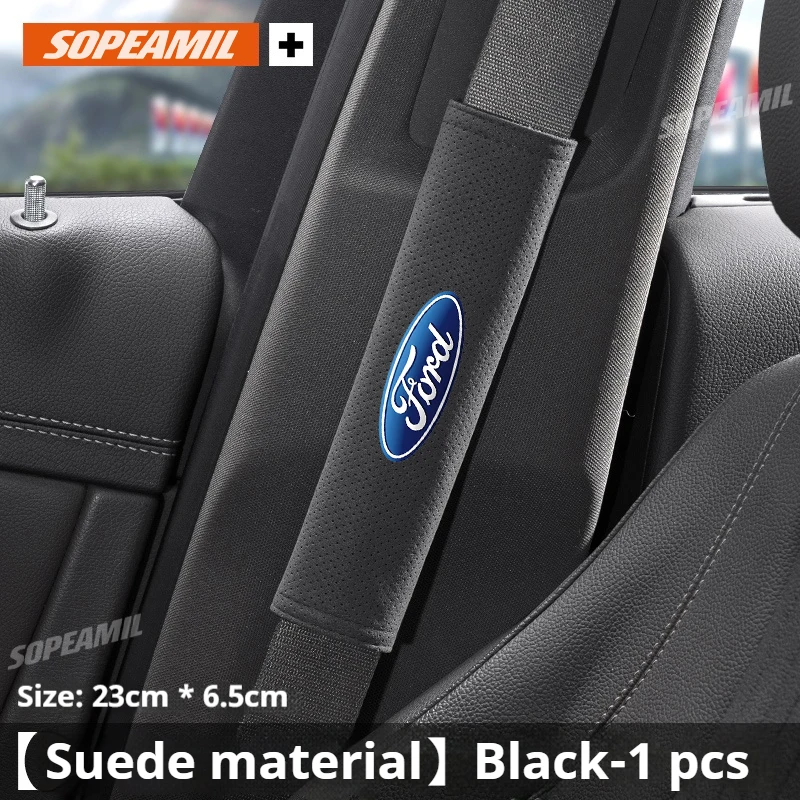 

Ford Mondeo Focus Fiesta Puma Edge Explorer Escape Ranger F150 Kuga Автомобильный замшевый ремень безопасности, защитная накладка на плечо