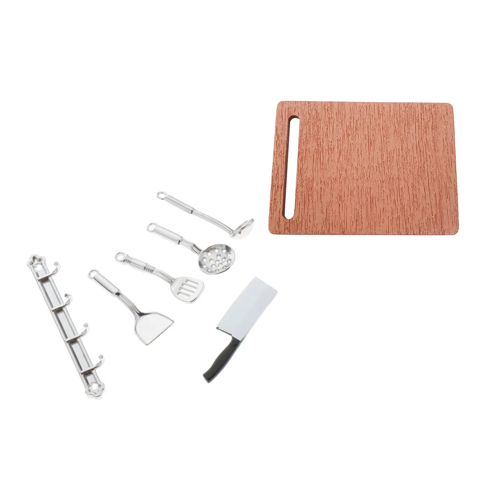 

Set of 7 Kitchenware Model 1/12 Dollhouse Kitchen Supplies Decor