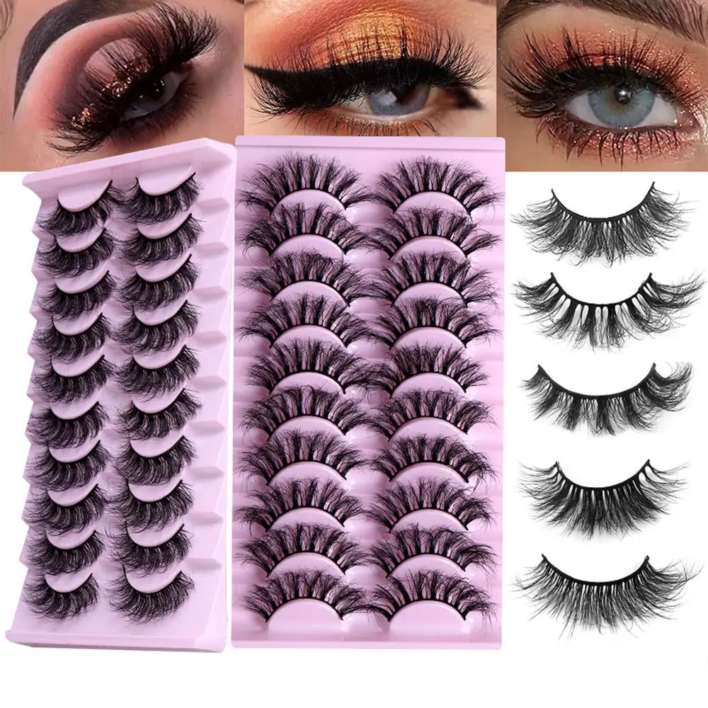 

Cruelty-free Thick Natural Long Crisscross Messy False Eyelashes 8D Faux Mink Eyelash Extension Wispy Fluffy Eye Lashes