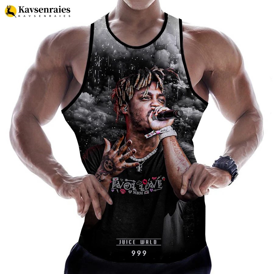 

Мужская футболка без рукавов, с 3D-принтом, в стиле Харадзюку