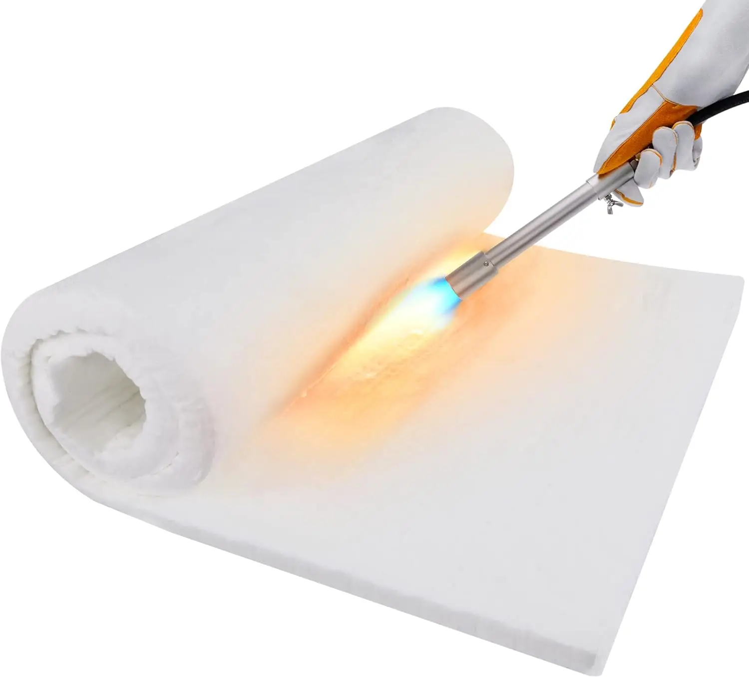 

Покрывало из керамического волокна с циркониевым подшипником, огнестойкое изоляционное, 1 дюйм, 12 х24 дюйма, 1430 ℃