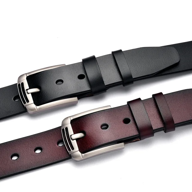 Fashion Simple 3.8CM wide cow skin Men's Belt Genuine Leather belt for men Casual Luxury brand design Belt man High quality 3