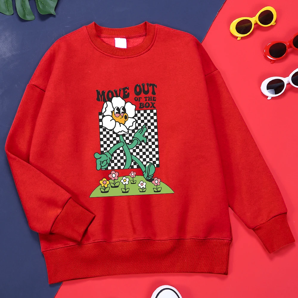 

The Dancing Flower Move Out Of The Box Men Hoodies Outdoor Loose Hoodie Fashion All-Match Tracksuit Basic Quality Men Clothes