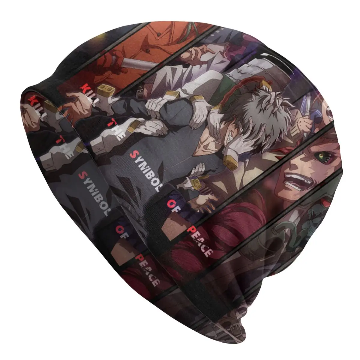 

My Hero Academia Skullies Anime Film and TV Knit Hat Breathable Warm Street Printed Pullover Cap for Men Women Gorra
