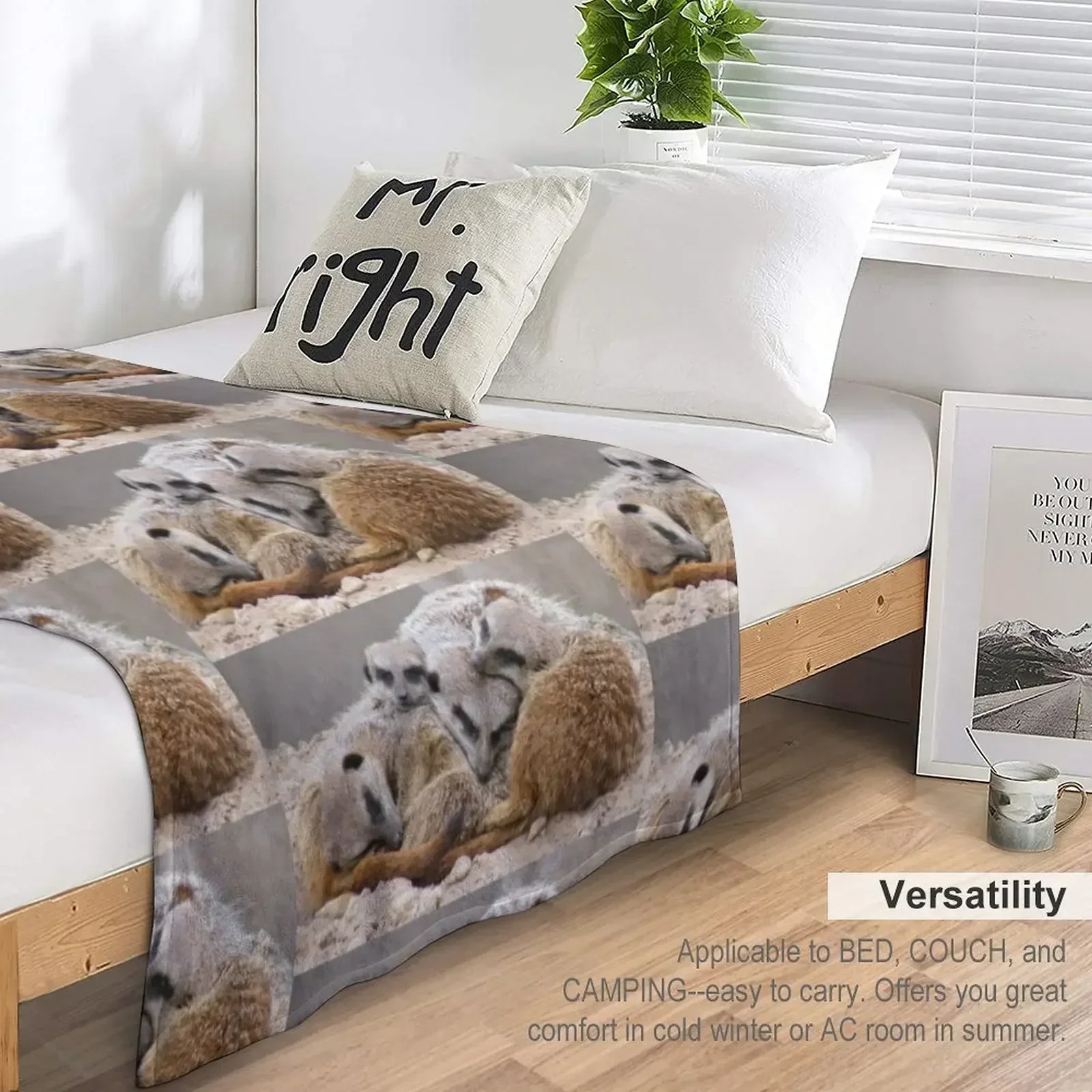 Одеяло Meerkat Cuddles тонкое одеяло для дивана-кровати волосы одеяла