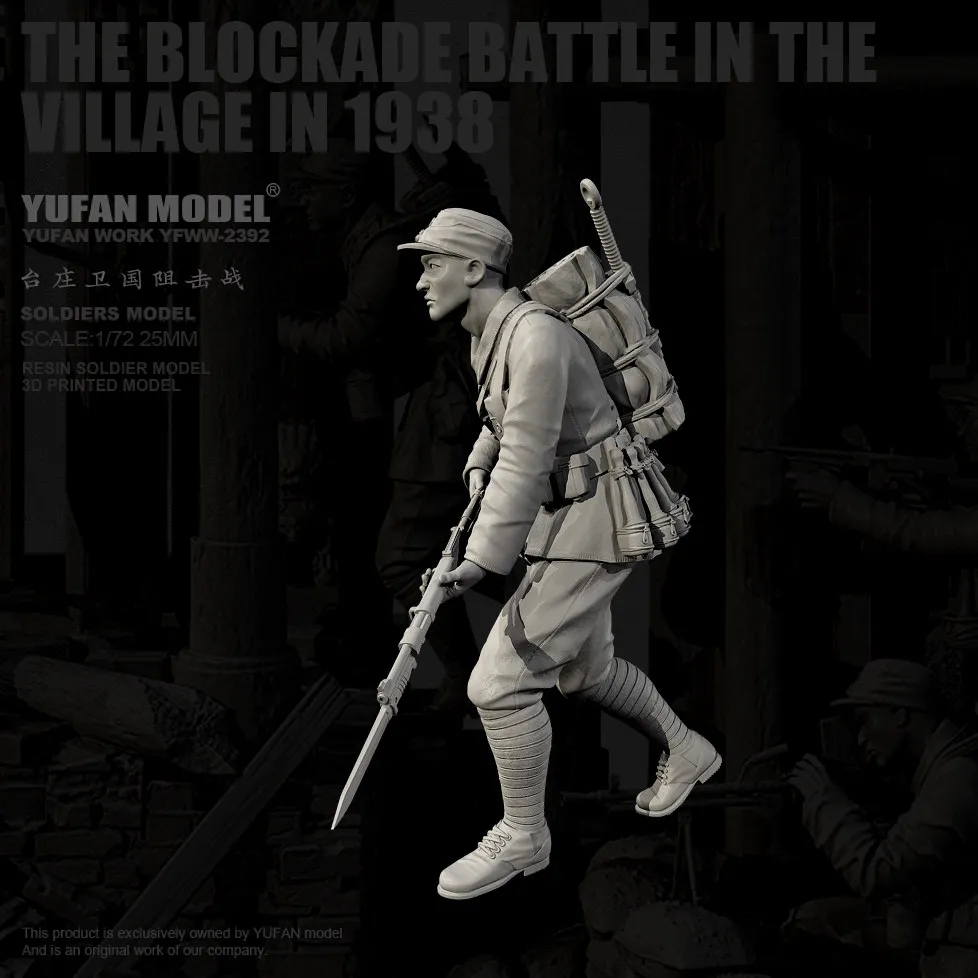 Фото Модель YUFAN 1/72, наборы для сборки фигурок солдат из смолы, бесцветные и требующие самостоятельной сборки (номер 1) YFWW-2392/3D №4