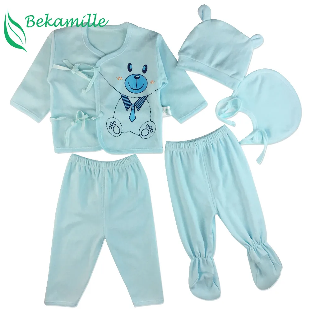 Brand 5pcs/set enfant Newborn sets baby Boys suits Baby Clothes Cotton |