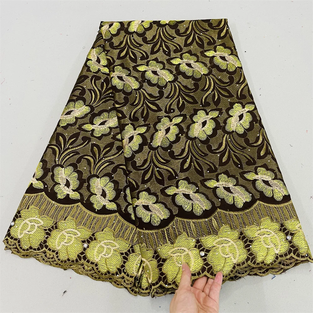 

Вышитая африканская кружевная ткань из австрийского хлопка 2022 Дубай 5 ярдов швейцарская кружевная ткань швейцарская вуаль кружева для свадебной фотосессии